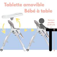 Multifunctionele kinderstoel - BAMBISOL - Liggend - Tot 3 jaar - Beige / Wit - thumbnail