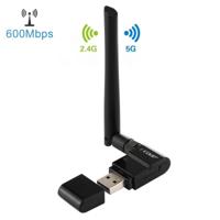 EDUP EP-AC1635 600Mbps Dual-Band draadloos 11AC USB Ethernet Adapter 2dBi antenne voor Laptop / PC(Black) - thumbnail