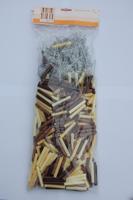 400 stuks hulzen en haken uitbreidingsset 414/415 crème / bruin / bruinvlam / lichtgeel - thumbnail