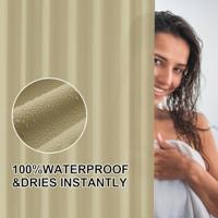 Douchegordijn Exma basic Beige PVC 140 x 180 cm - thumbnail