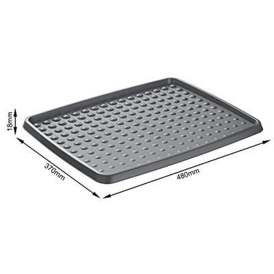 Rotho drops schoenenmat 48x48 cm antraciet - thumbnail