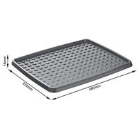Rotho drops schoenenmat 48x48 cm antraciet - thumbnail