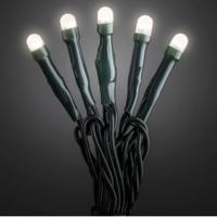 Micro LED lichtsnoer groen met 50 warm witte lampen - thumbnail