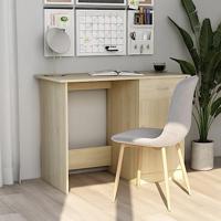 VidaXL Bureau 100x50x76 cm bewerkt hout sonoma eikenkleurig - thumbnail