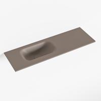 MONDIAZ EDEN Smoke solid surface inleg wastafel voor toiletmeubel 70cm. Positie wasbak links - thumbnail