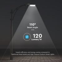 LED Straatlamp - 50 watt 6000 lumen - 4000K neutraal wit - IK08 - Flikkervrij - Samsung LEDs - IP65 waterdicht - thumbnail
