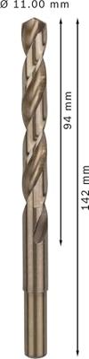 Bosch Accessories 2608585901 HSS Metaal-spiraalboor 11 mm Gezamenlijke lengte 142 mm Kobalt DIN 338 Cilinderschacht 5 stuk(s)