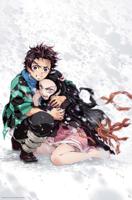 Poster Demon Slayer - Tanjiro & Nezuko Snow 61x91,5cm - thumbnail