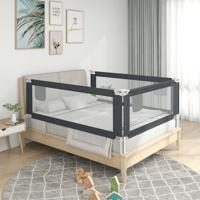 VidaXL Bedhekje peuter 180x25 cm stof donkergrijs - thumbnail