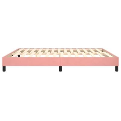 Bedframe fluweel roze 160x200 cm