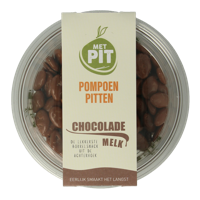 Met PIT Pompoenpitten melkchocolade 150 Gram - thumbnail