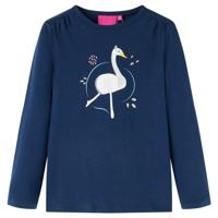 VidaXL Kindershirt met lange mouwen 116 marineblauw - thumbnail