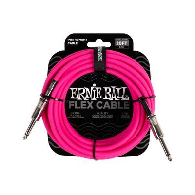 Ernie Ball 6418 Flex Cable 6 meter instrumentkabel roze