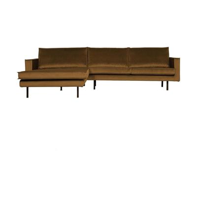 WOOOD Rodeo bank chaise longue links velvet Geel