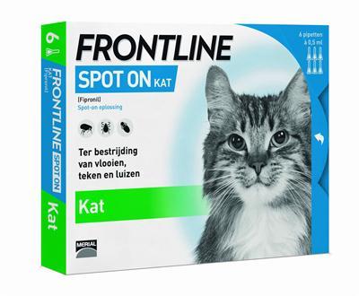 Frontline spot-on anti-vlooienmiddel voor de kat 2 x 6 pipetten