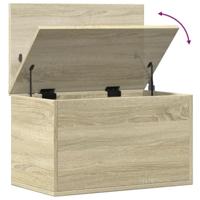 Opbergbox 60x35x35 cm bewerkt hout sonoma eikenkleurig - thumbnail