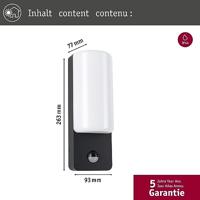 Paulmann Bonnie PIR 94851 LED-buitenlamp (wand) LED 8.5 W Antraciet - thumbnail