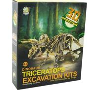 Dinoskelet uitbikken Triceratops 23cm - thumbnail