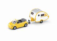 Siku 1629 Volkswagen Beetle + Caravan - thumbnail