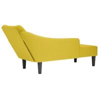 Chaise longue met rechterarmleuning fluweel geel - thumbnail