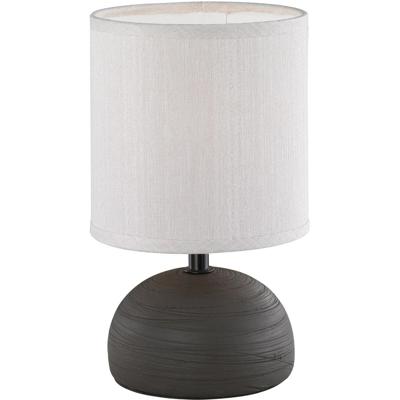Stijlvolle LED Tafellamp E14 - Keramiek - Mat Bruin - Moderne Ronde Vorm