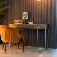 Dutchbone Sidetable 'Class' Antique Brass, 120cm, kleur Bruin - thumbnail