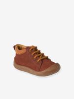 Soepele leren laarsjes voor de eerste stapjes van de baby roodkleurig - thumbnail