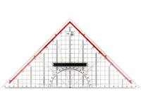 M+R geodriehoek, ft 32 cm, met handvat - thumbnail