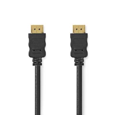 Nedis CVGL34000BK100 High Speed ??hdmi™-kabel Met Ethernet Hdmi™ Connector Hdmi™ Connector 4k@30hz Arc 10.2 Gbps 10.0 M Rond Pvc Zwart Label