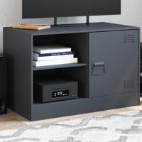 Tv-meubel 67x39x44 cm staal antracietkleurig - thumbnail