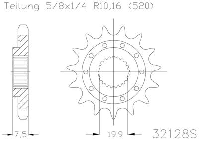 ESJOT Sprocket 520 14z racing
