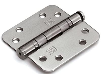 Dulimex Kogellagerscharnier ronde hoeken 89x89 mm RVS Platkop