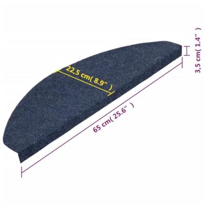 Trapmatten zelfklevend 15 st 65x26 cm blauw