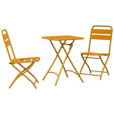 Bistroset 3 pcs Mosterdgeel Staal