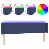Hoofdbord LED 203x16x78/88 cm stof blauw - thumbnail