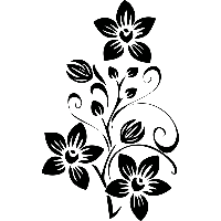 Bloemen tak - Muursticker - thumbnail