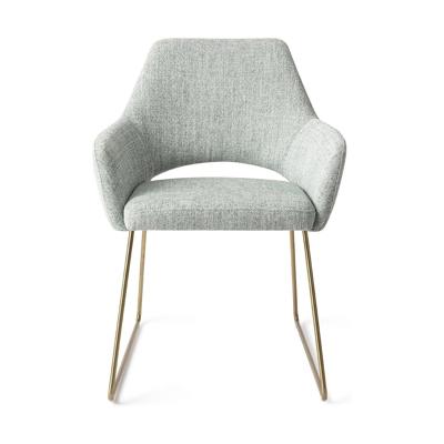 Jesper Home Eetkamerstoel 'Yanai' Slide Gold, kleur Soft Sage