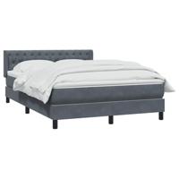 Boxspring met matras fluweel donkergrijs 140x220 cm - thumbnail