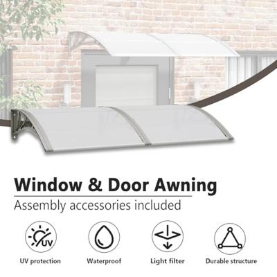 VidaXL Deurluifel 150x75 cm polycarbonaat grijs