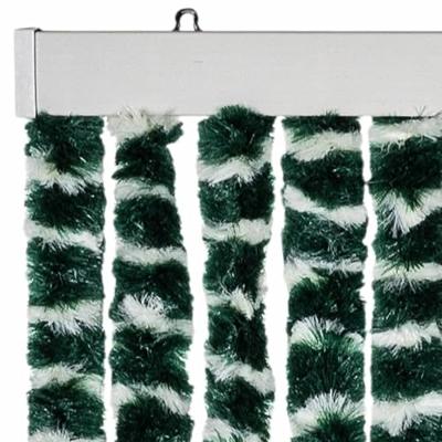 Vliegengordijn 100x230 cm chenille groen en wit