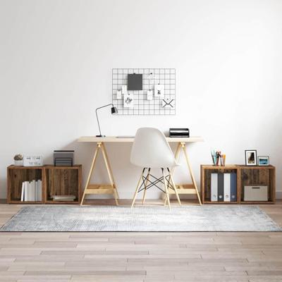 TV-kast 4 pcs Bruin 37 x 35 x 37 cm Bewerkt hout