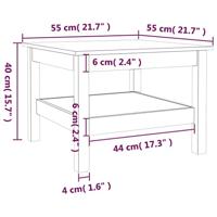 Salontafel 55x55x40 cm massief grenenhout - thumbnail