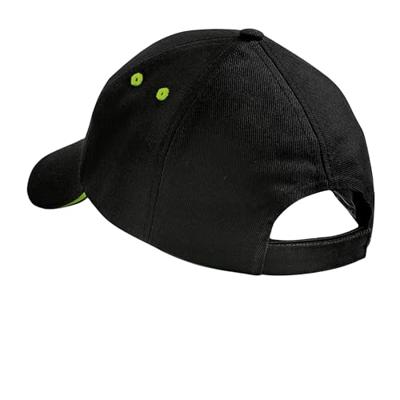 Beechfield CB15C Ultimate 5 Panel Cap - Sandwich Peak - Black/Yellow - One Size