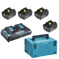 Makita Accu Starterset 18V DC18RD 4xBL1860B - 198091-4 - thumbnail