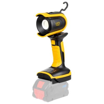 LED&apos;s Work 18V Accu werklamp incl Adapters voor elektrisch gereedschap - 5W 500lm 5000K - IP20 IK08