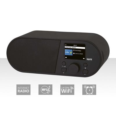 Imperial i105 Internetradio Internet AUX, USB, WiFi, Internetradio Wekfunctie Zwart