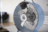 Swan - Retro 8 Inch Tafelventilator - Blauw - thumbnail