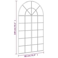 VidaXL Wandspiegel boog 80x140 cm ijzer zwart - thumbnail