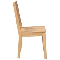 Eetkamerstoelen 2 st massief hout rubber - thumbnail