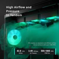 APNX APNX FP2-120 PWM Lüfter, ARGB - 120mm, schwarz PC-ventilator Zwart (b x h x d) 120 x 120 x 30 mm - thumbnail